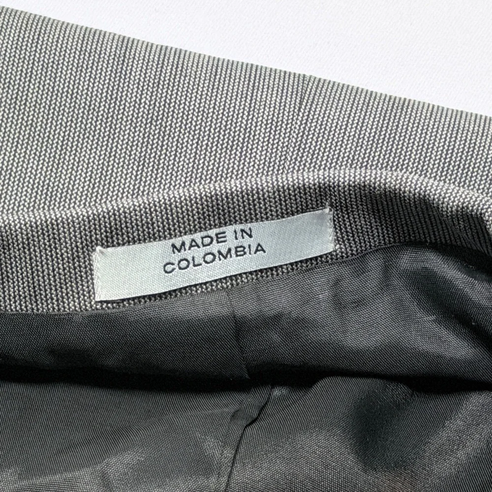 David Taylor Mens Gray Wool Blend Two Button Blazer Sport Coat Jacket 44R